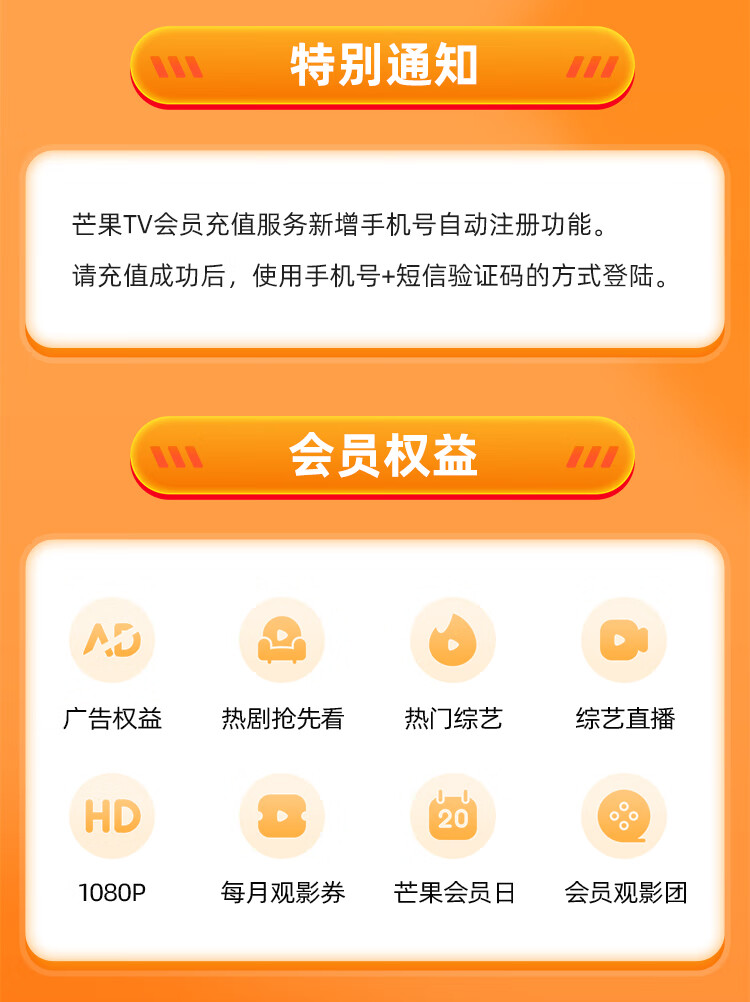芒果TV会员权益说明 3