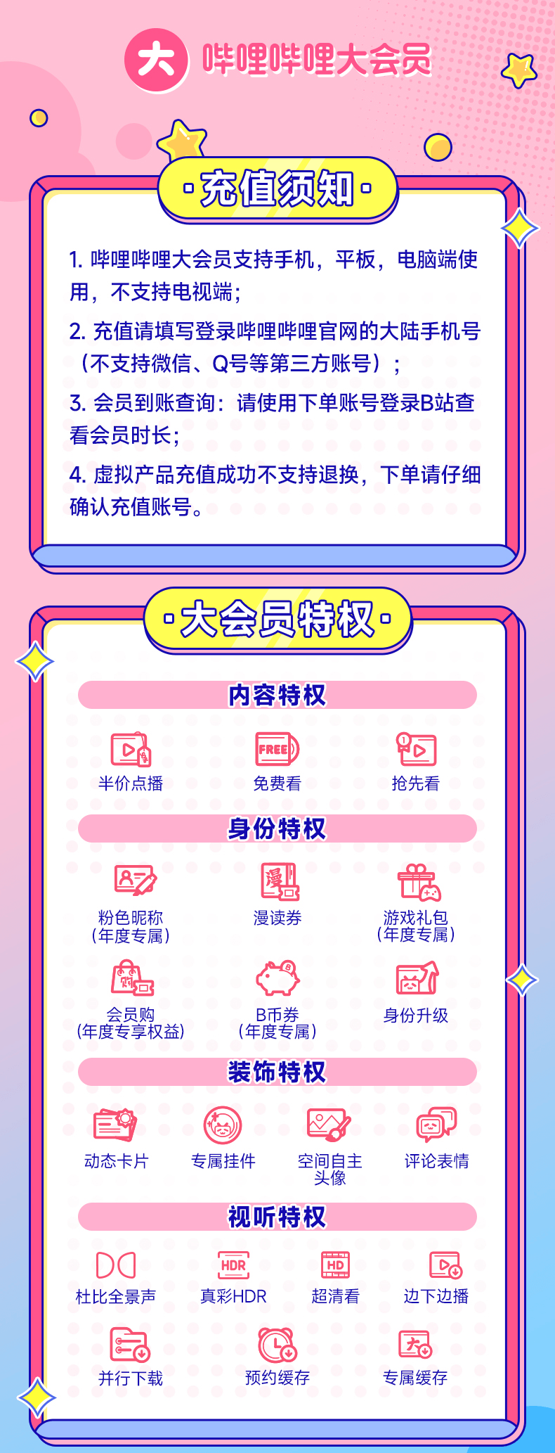 哔哩哔哩大会员权益说明 1