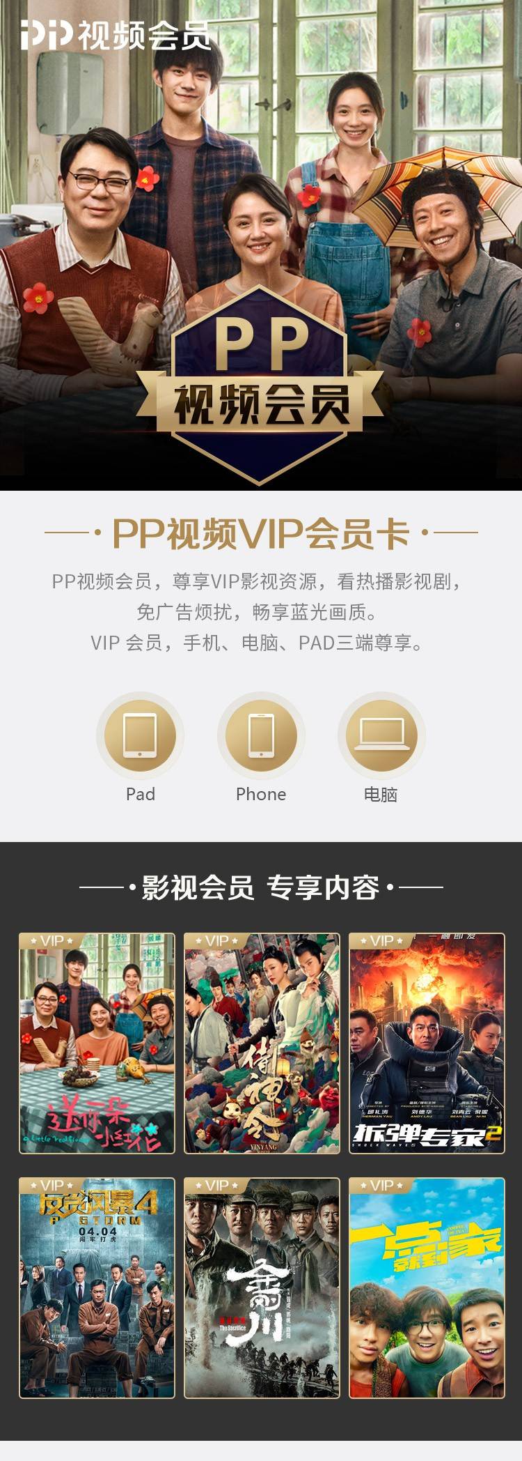 PP视频VIP会员权益说明 1